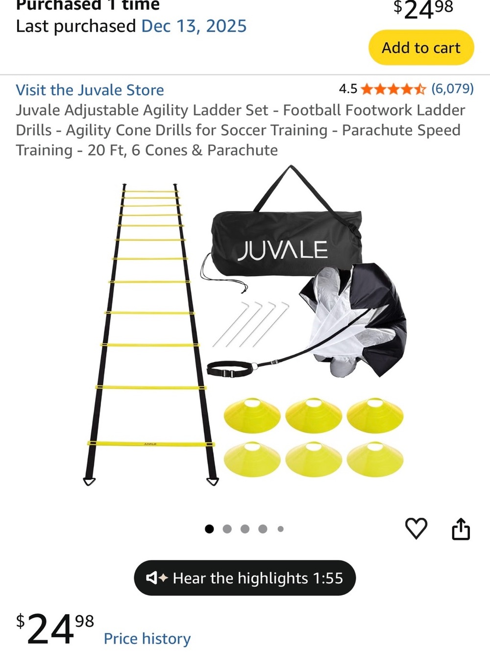 Juvale Agility Training Set - Yellow/Black